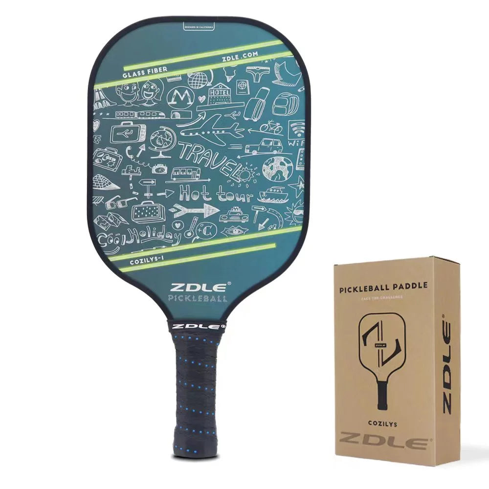 Professional Pickleball Paddle Set with Fiberglass Paddles and Polymer Honeycomb Core - Ideal for Outdoor Games, Family Fun, and Gifts for Adults